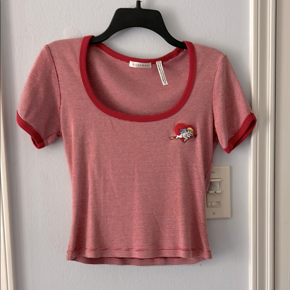 Cupid Cherub Striped Baby Short Sleeve Top